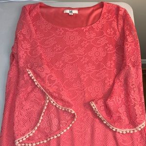 Coral Lace Dress Size M